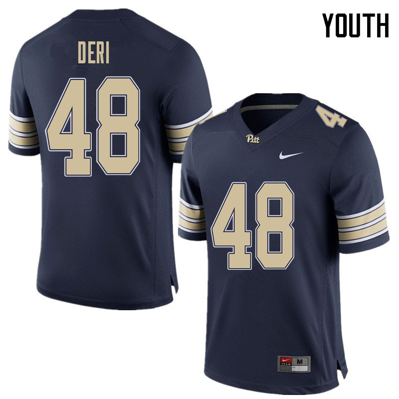 Youth #48 Peyton Deri Pittsburgh Panthers College Football Jerseys Sale-Home Blue